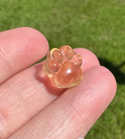 Mini Candy Fluorite Paw Print Carving