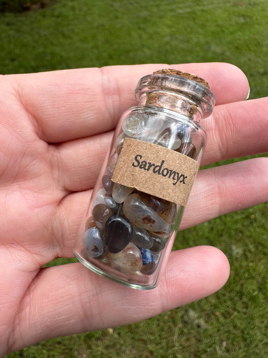 Sardonyx Chips In Bottle