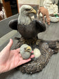 Hand Painted Ceramic Eagle & Baby