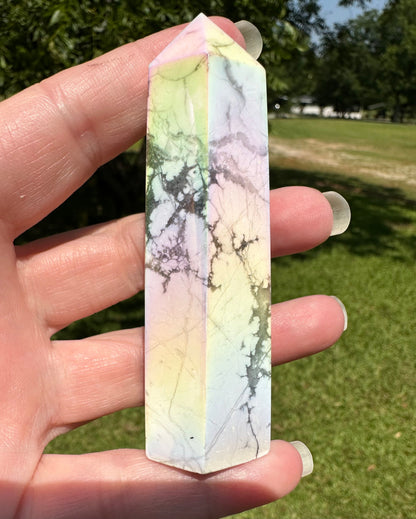 Angel Aura Howlite Obelisk Point #1