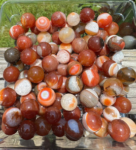 Beautiful Banded Carnelian Spheres