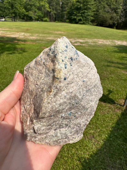 Lazulite & Pyrite in Matrix, Graves Mountain