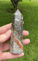 Gray Lace Agate Tower #7