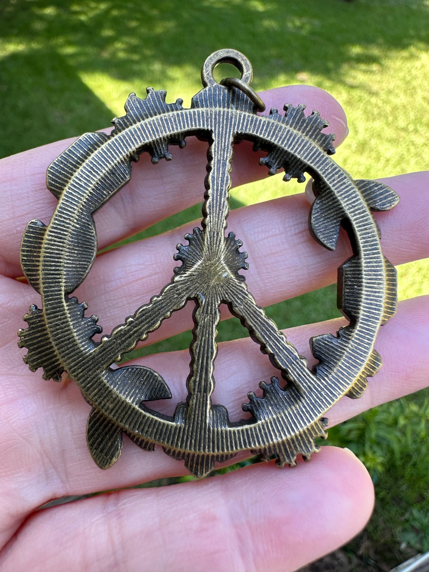 Large Peace Sign Pendant