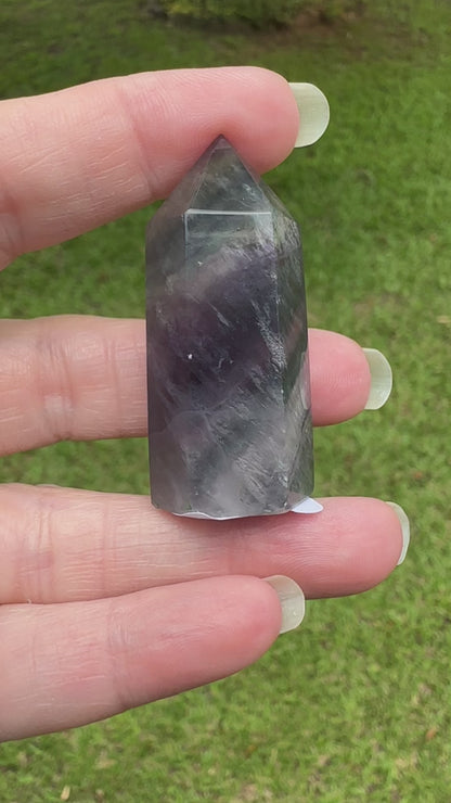 Rainbow Fluorite Obelisk Tower #7