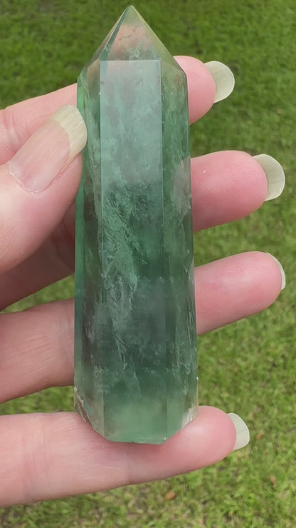 Green Fluorite Obelisk Tower #4