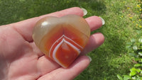 Carnelian Heart Palm Stone #8