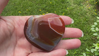 Carnelian Heart Palm Stone #13