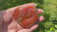 Carnelian Heart Palm Stone #7