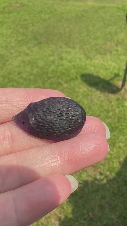 Hedgehog Hand-Carved Rainbow Fluorite #1