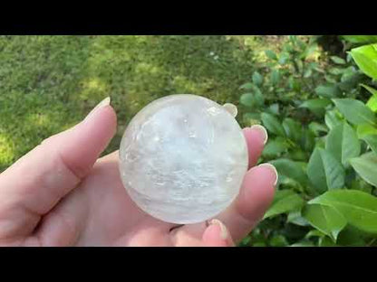 White Calcite Rainbow Sphere #2