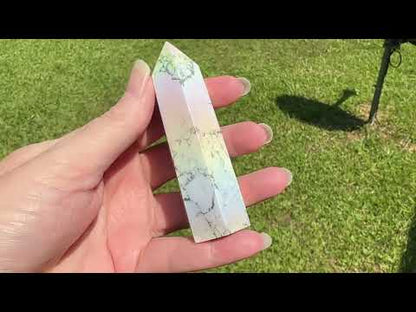 Angel Aura Howlite Obelisk Point #5